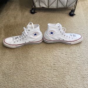 White converse high tops
